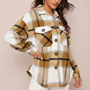 Brown Plaid Shacket